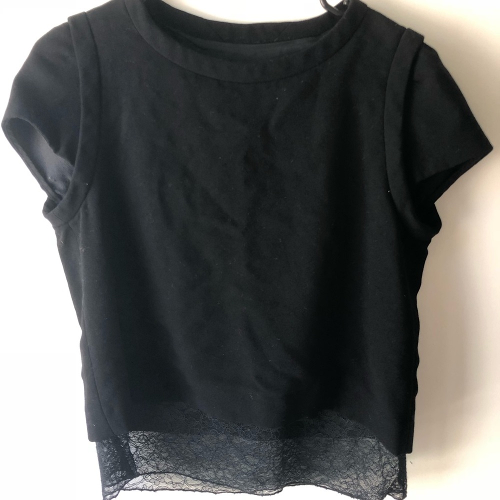 Black top with lace